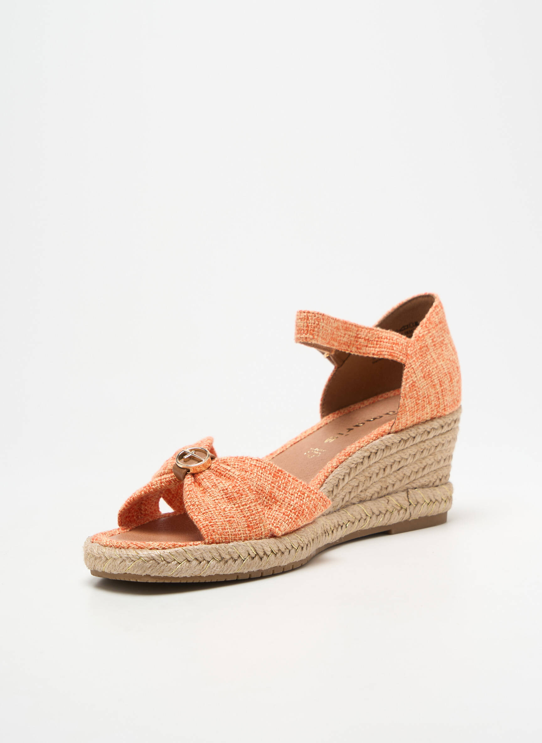 Espadrilės užsegimas su kaklo detalėmis kulnas nuo 7 iki 9 cm oranžinė TAMARIS moteris