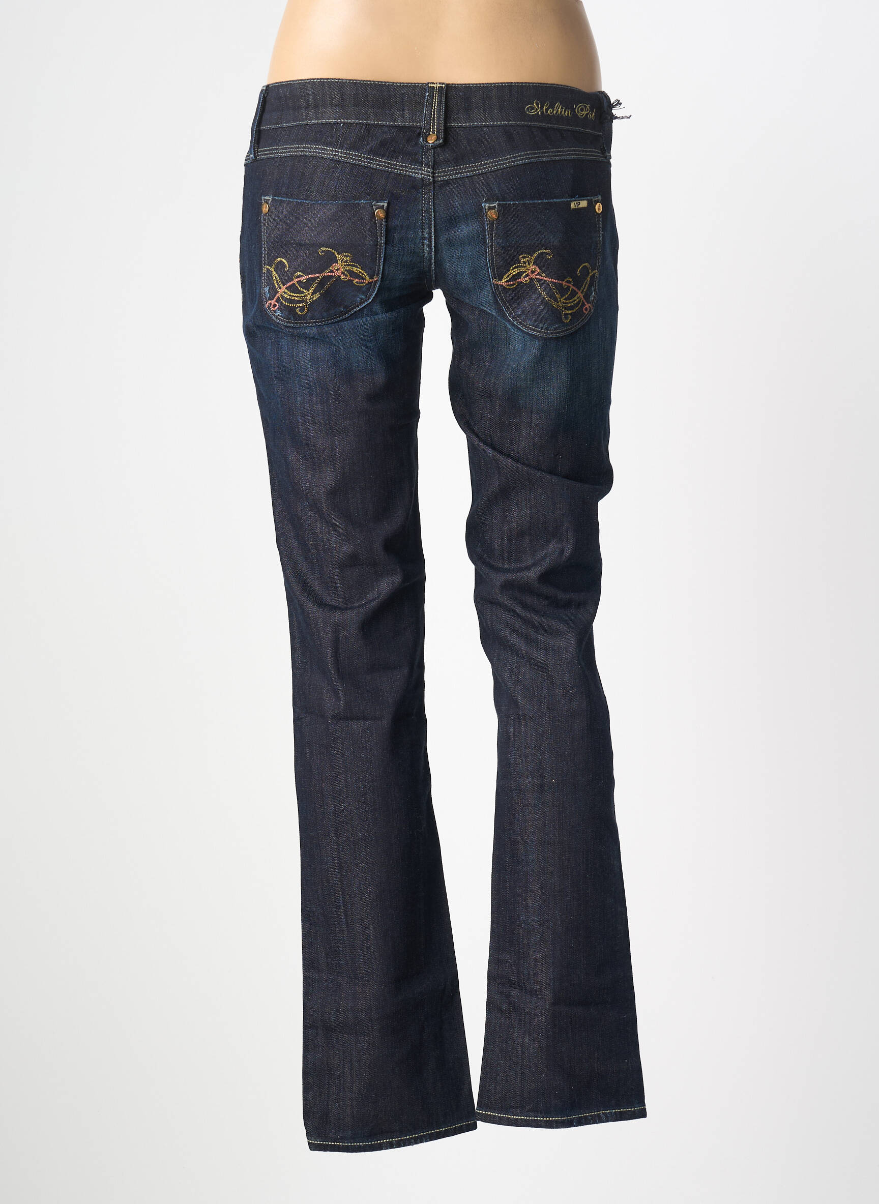 Bootcut džinsai tamprumas maža dydžio mėlyna MELTIN'POT moteris