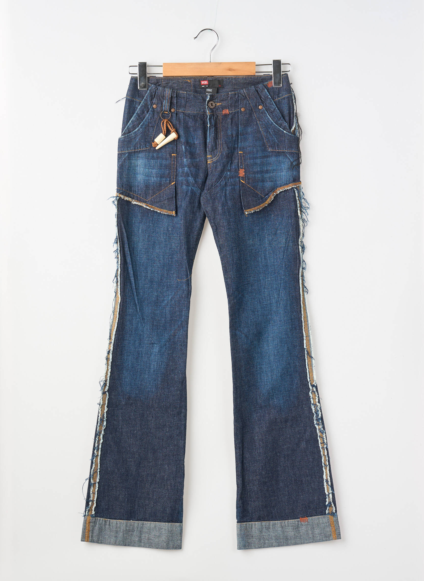 Bootcut džinsai tamprumas maža dydžio mėlyna DIESEL moteris