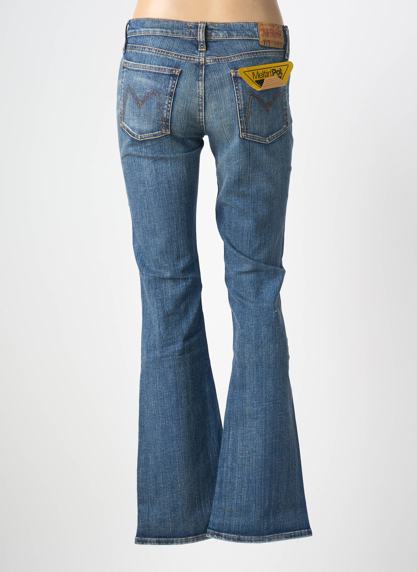 Bootcut džinsai tamprumas maža dydžio mėlyna MELTIN'POT moteris