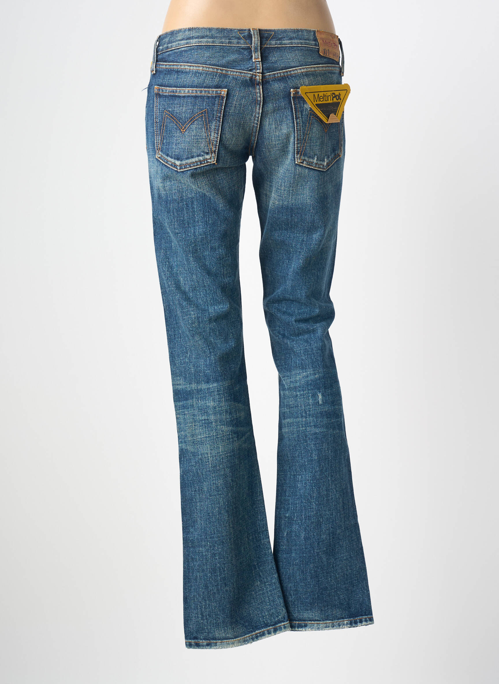 Bootcut džinsai tamprumas maža dydžio mėlyna MELTIN'POT moteris