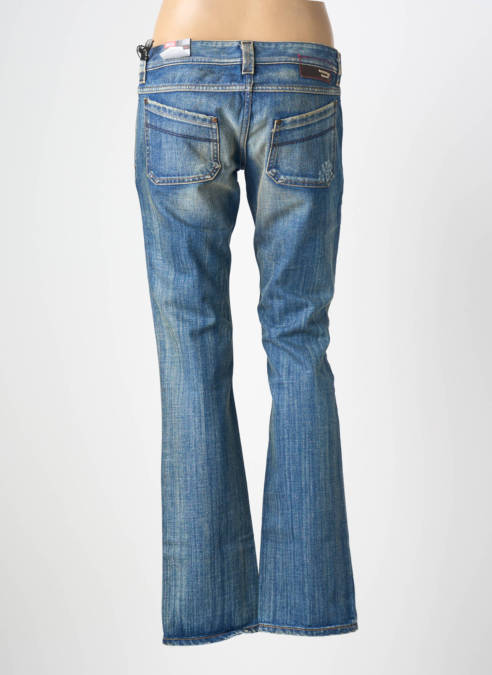 Bootcut džinsai tamprumas maža dydžio mėlyna DIESEL moteris