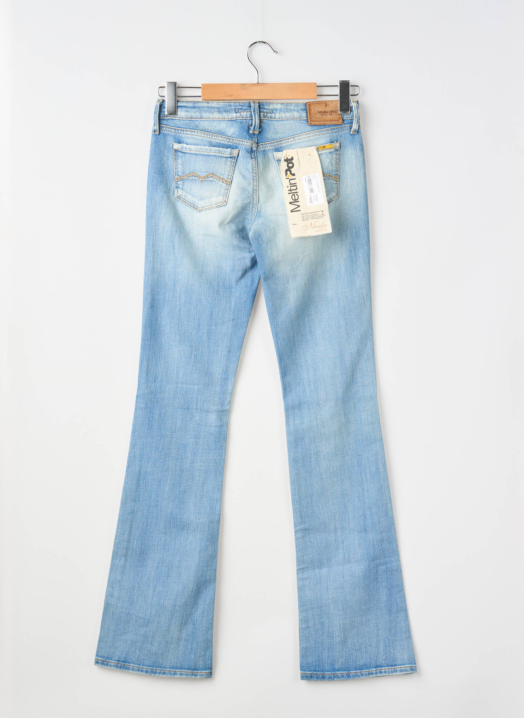 Bootcut džinsai tamprumas maža dydžio mėlyna MELTIN'POT moteris