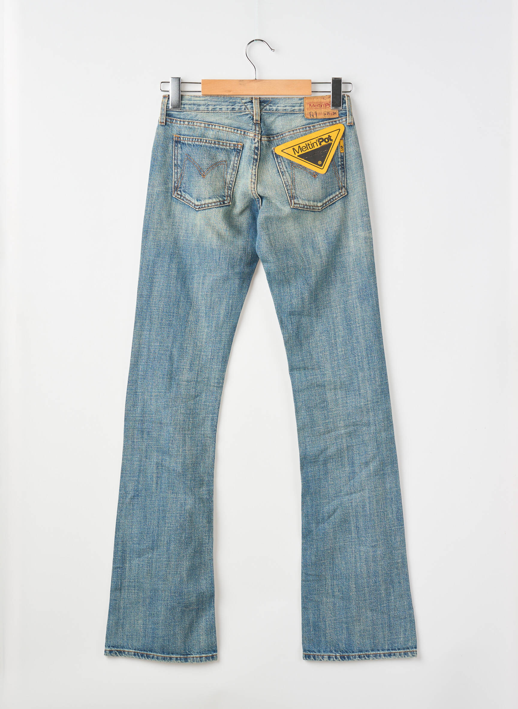 Bootcut džinsai tamprumas maža dydžio mėlyna MELTIN'POT moteris