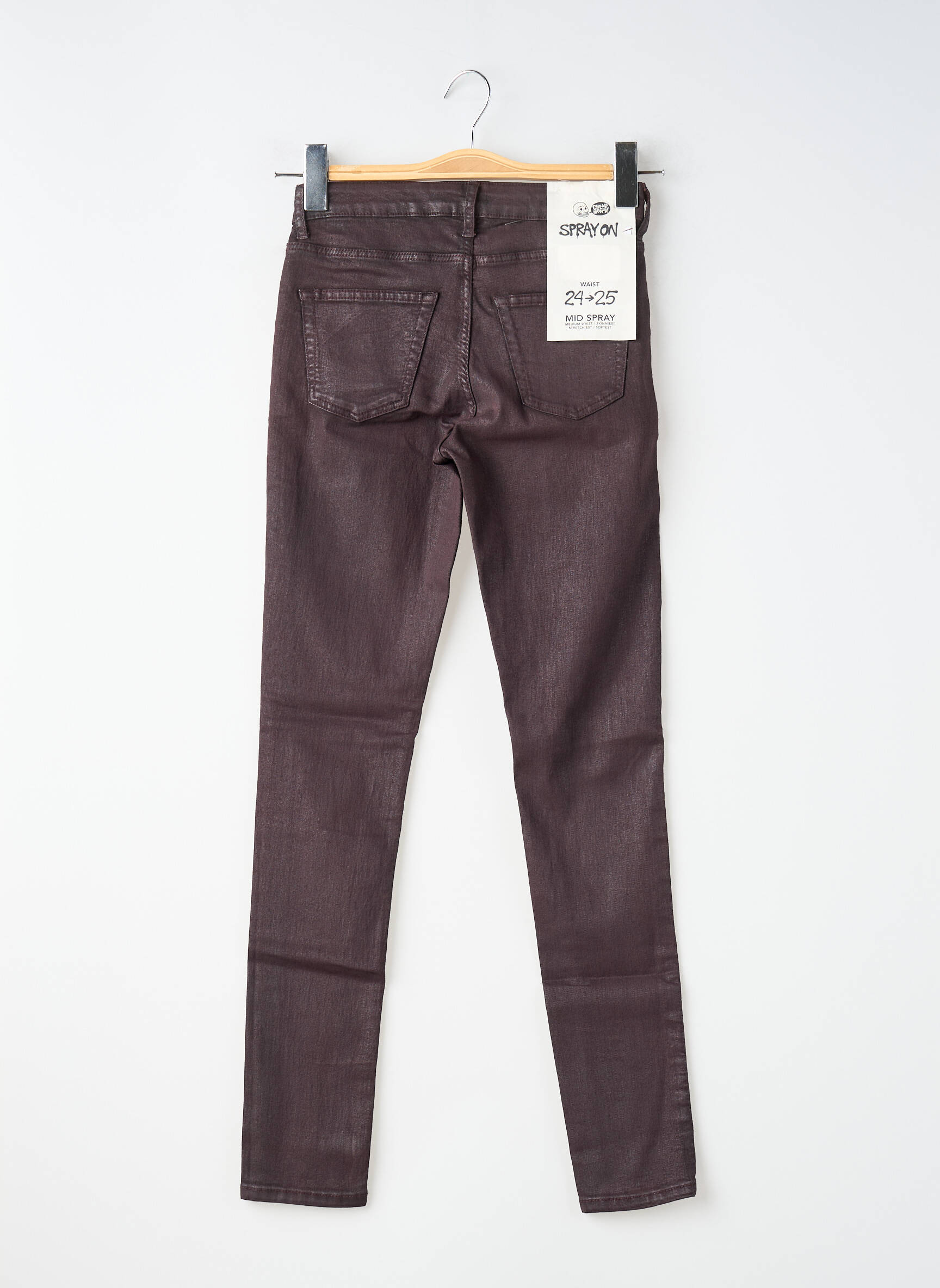 Lieknos kelnės dengtas audinys normala dydis violetinis CHEAP MONDAY moteris