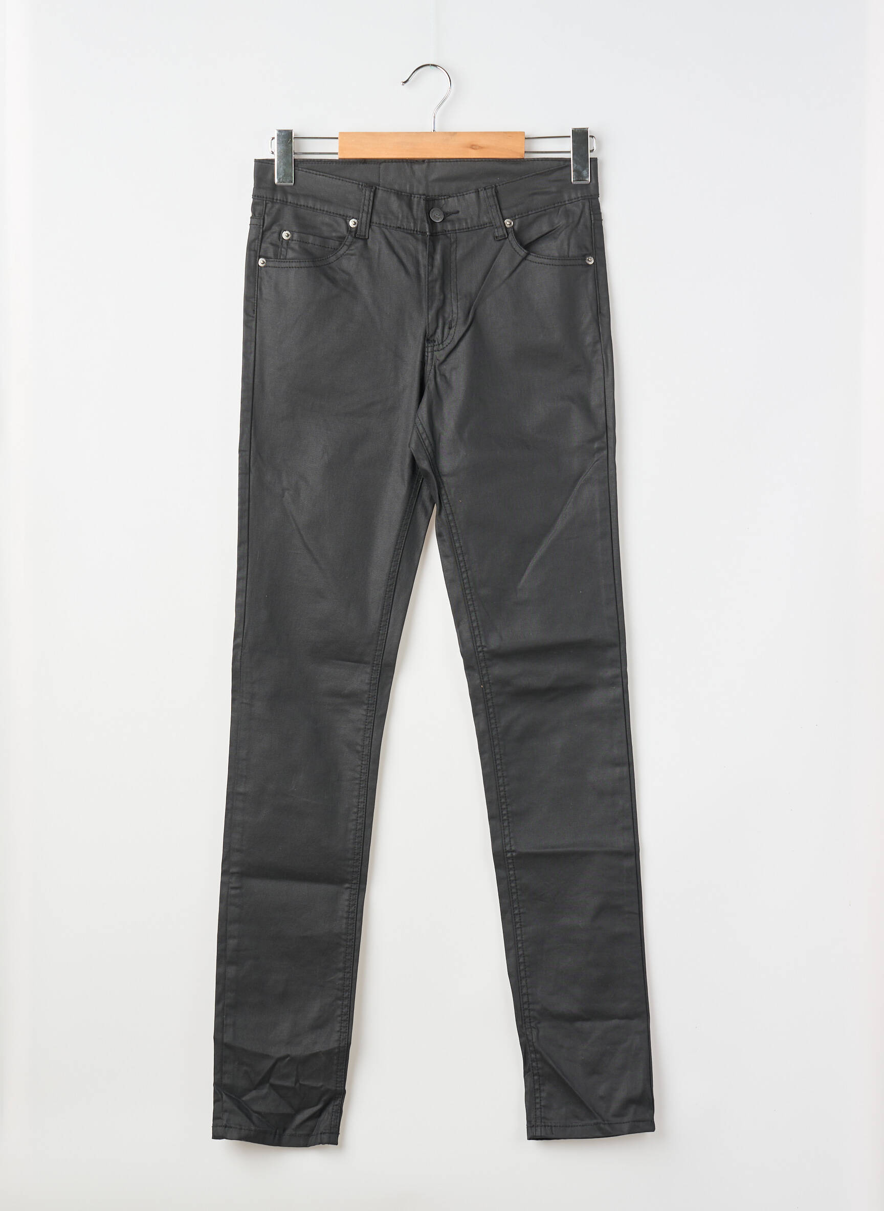 Lieknos kelnės dengtas audinys normala dydis juodas CHEAP MONDAY moteris