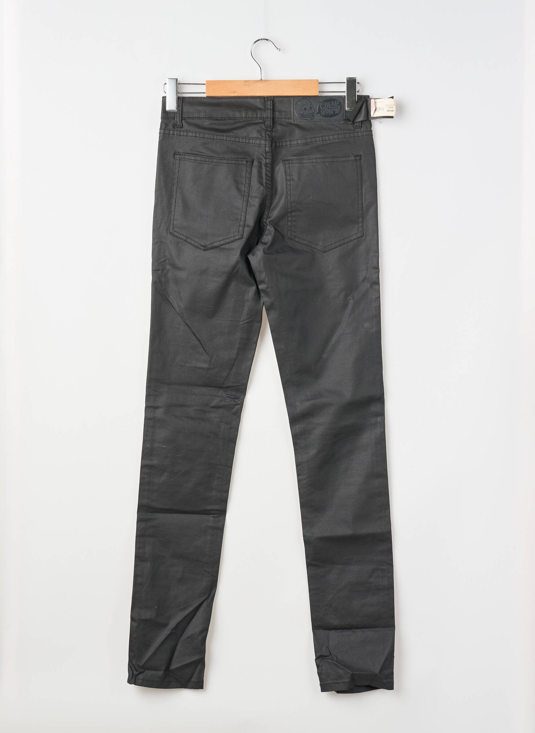 Lieknos kelnės dengtas audinys normala dydis juodas CHEAP MONDAY moteris
