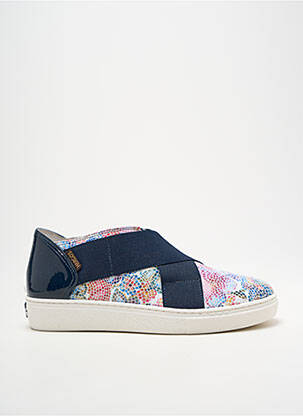 Slip-on batai satino audinys plokščias kulnas iki 3 cm mėlyna HERGOS moteris