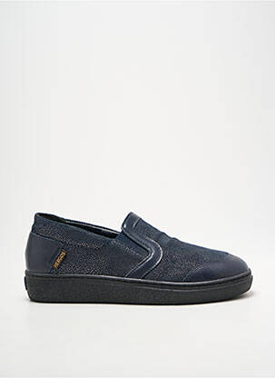Slip-on batai satino audinys plokščias kulnas iki 3 cm mėlyna HERGOS moteris