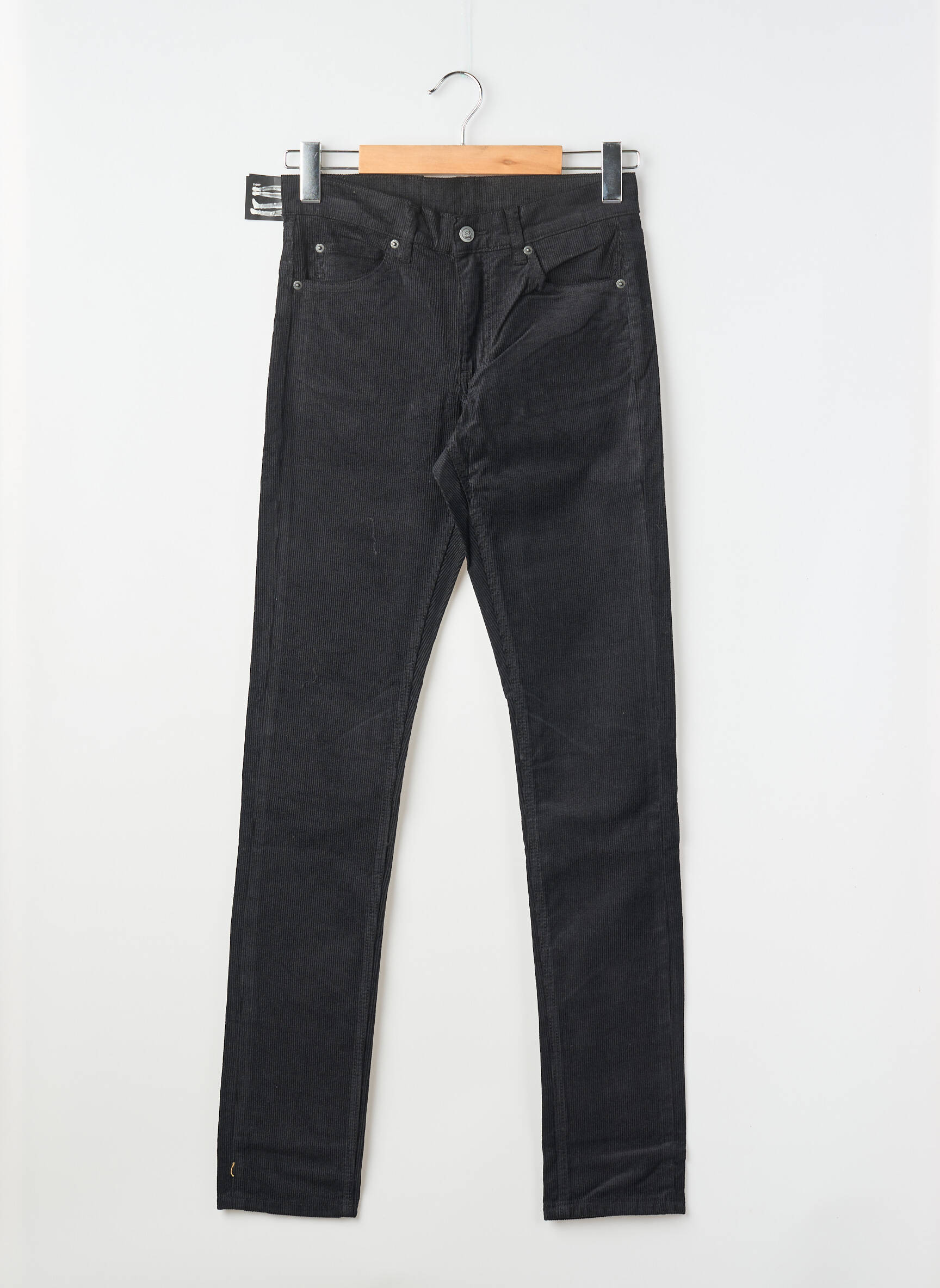 Lieknos kelnės kišenės juodas CHEAP MONDAY moteris