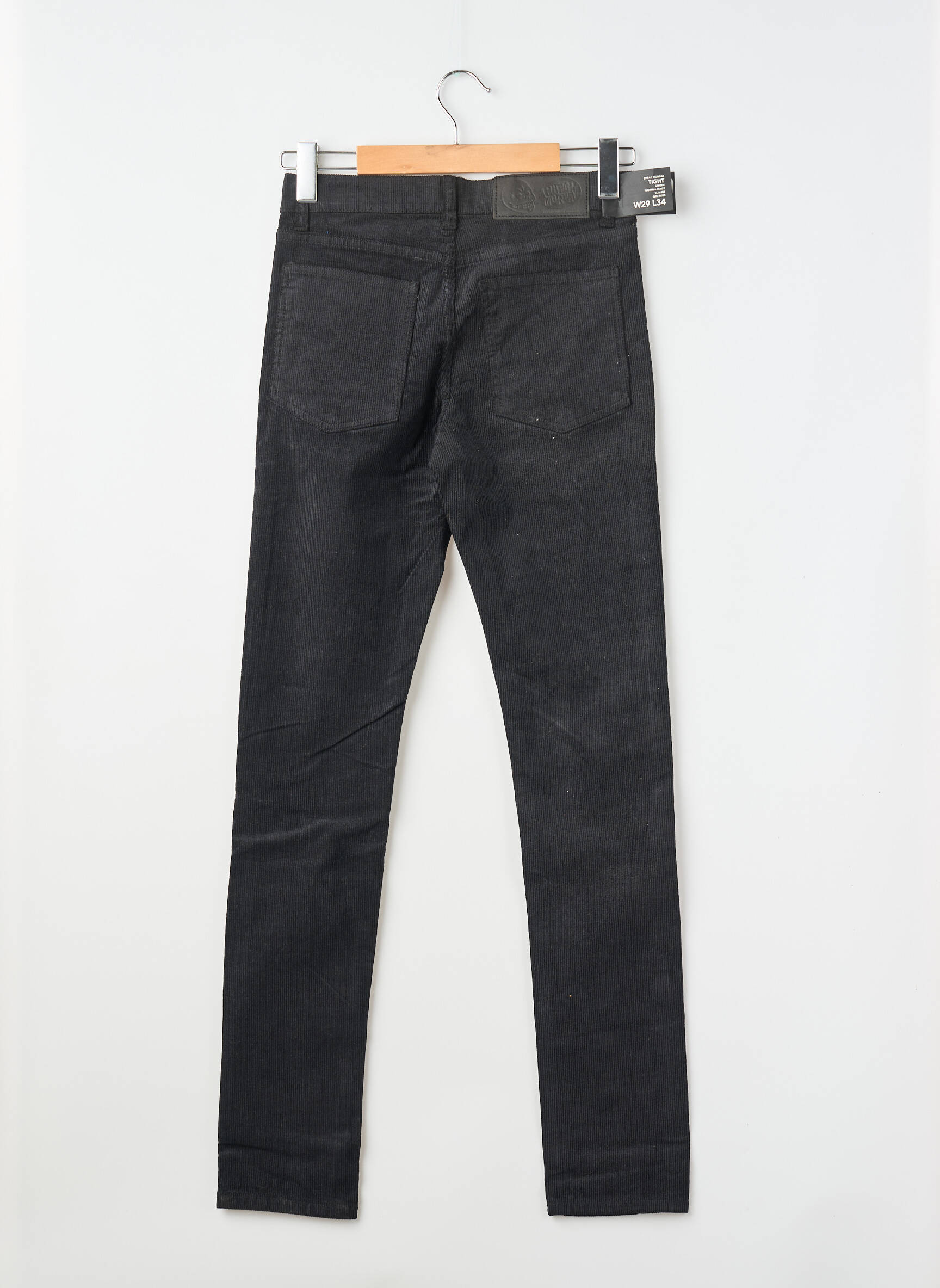 Lieknos kelnės kišenės juodas CHEAP MONDAY moteris