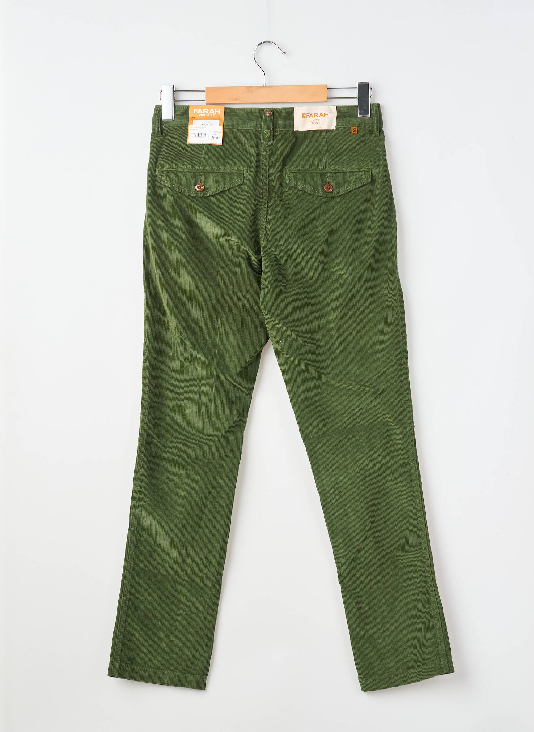 Chino kelnė kišenės normala dydis žalias FARAH VINTAGE vyras