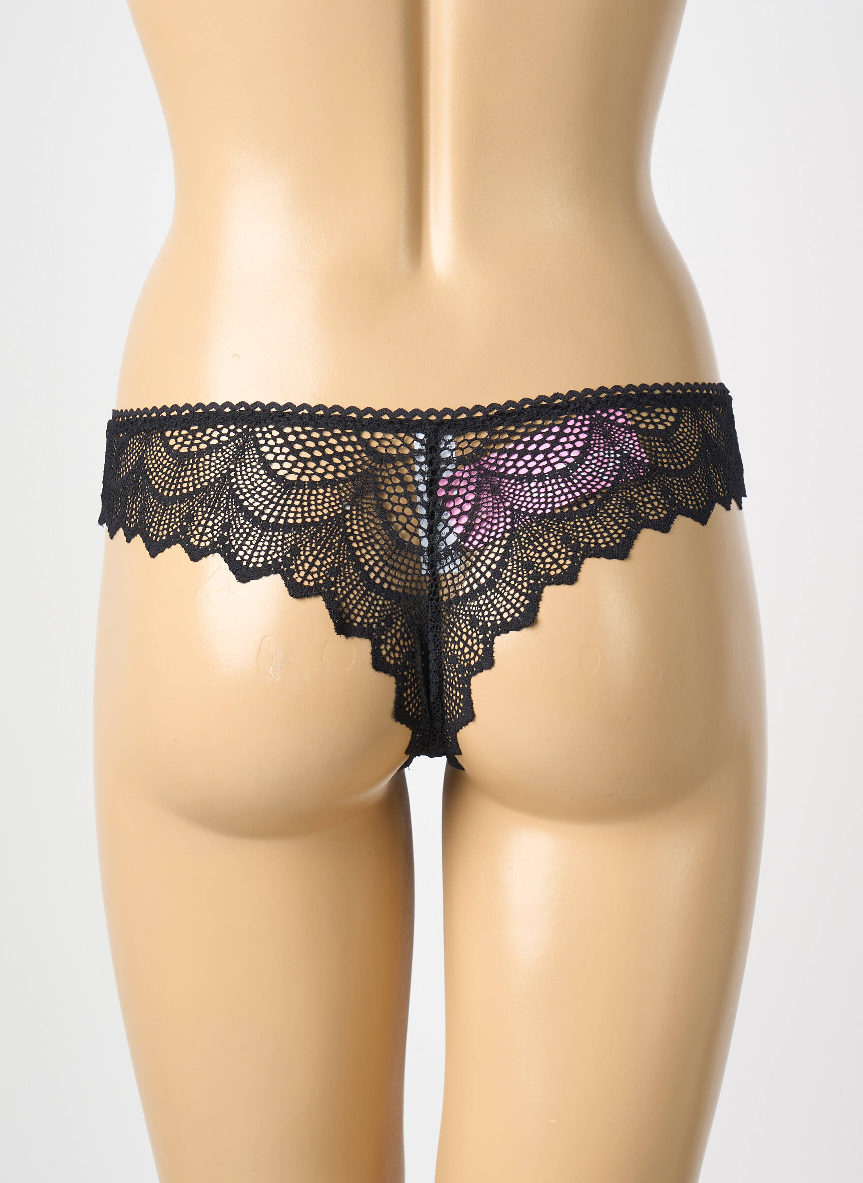 Tanga satino audinys juodas ANTIGEL moteris