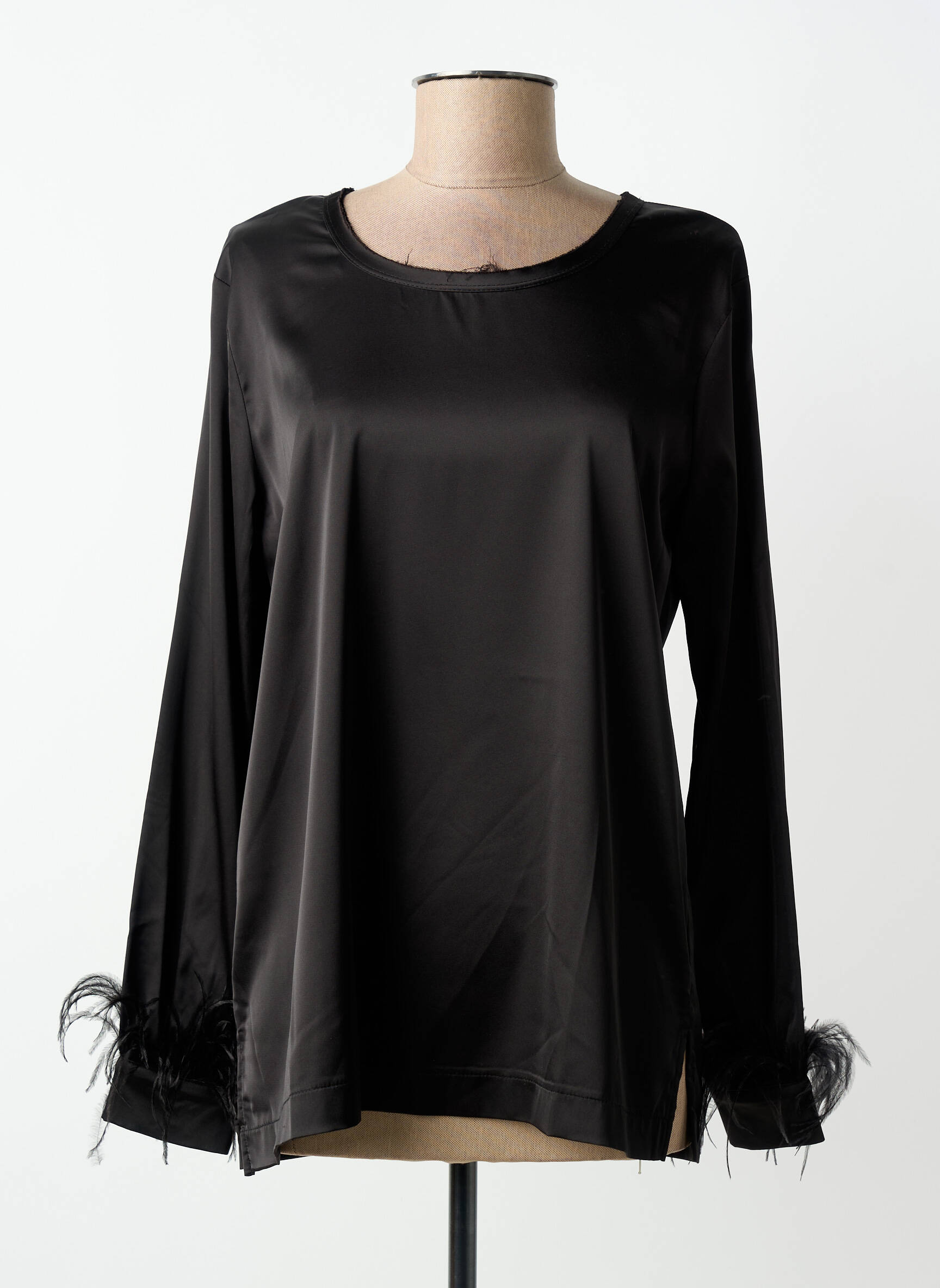 Viršūnė ilgos rankovės ilgos rankovės juodas ZOE ZONE OF EMBROIDERED moteris