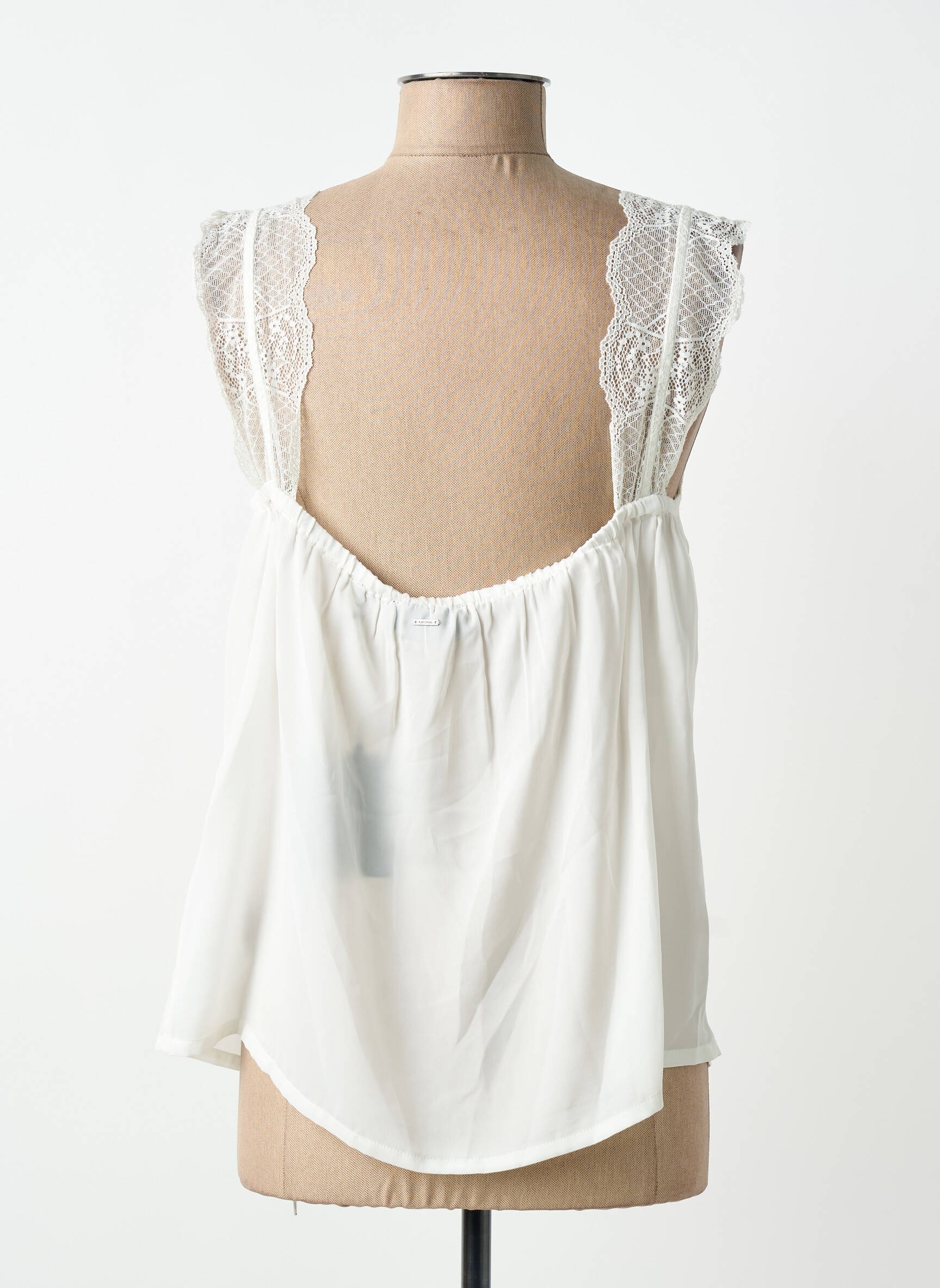 Viršūnė be rankų be rankų baltas KAPORAL moteris
