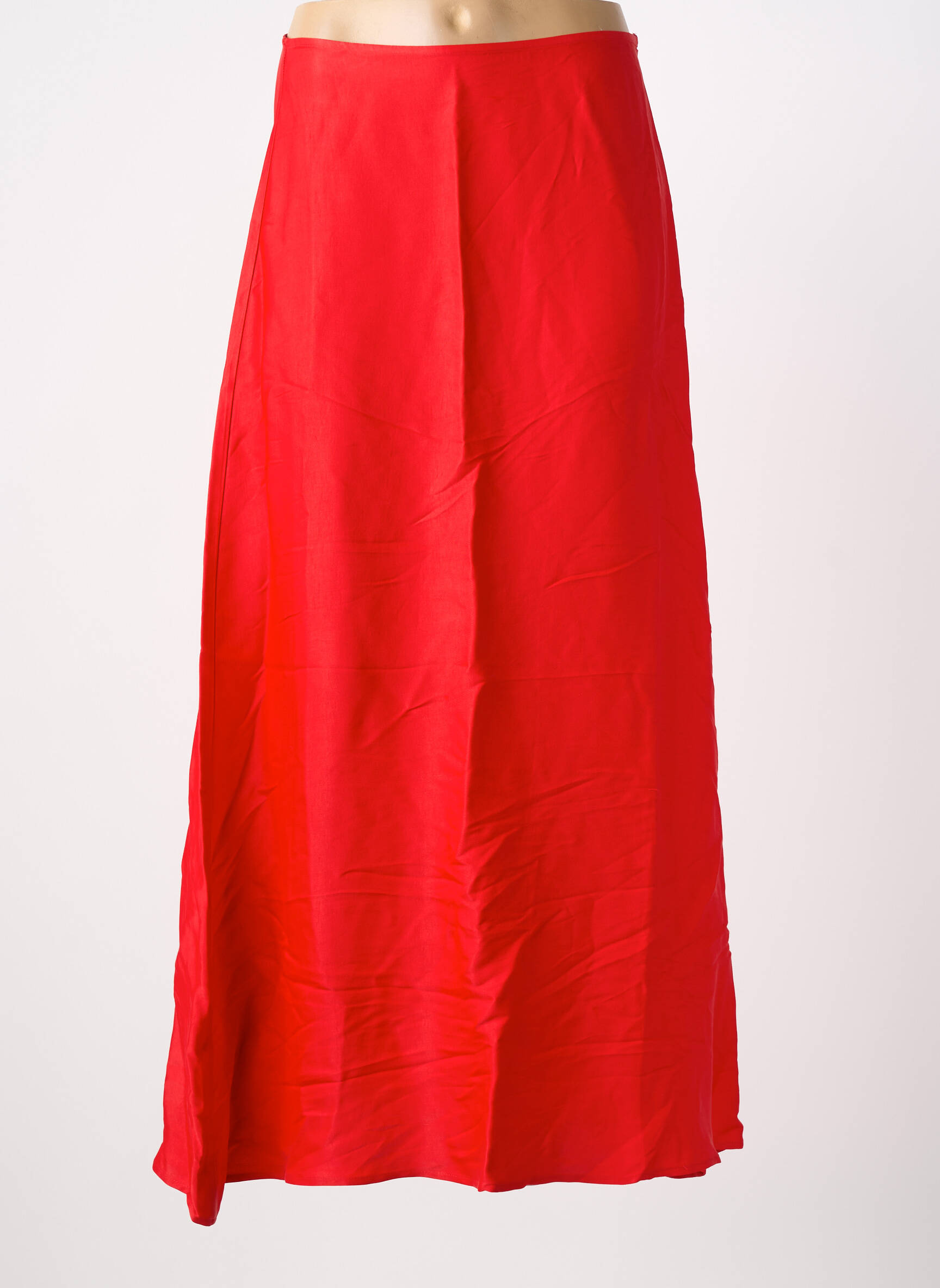 Ilgas sijonas sklandi forma raudona PIECES moteris