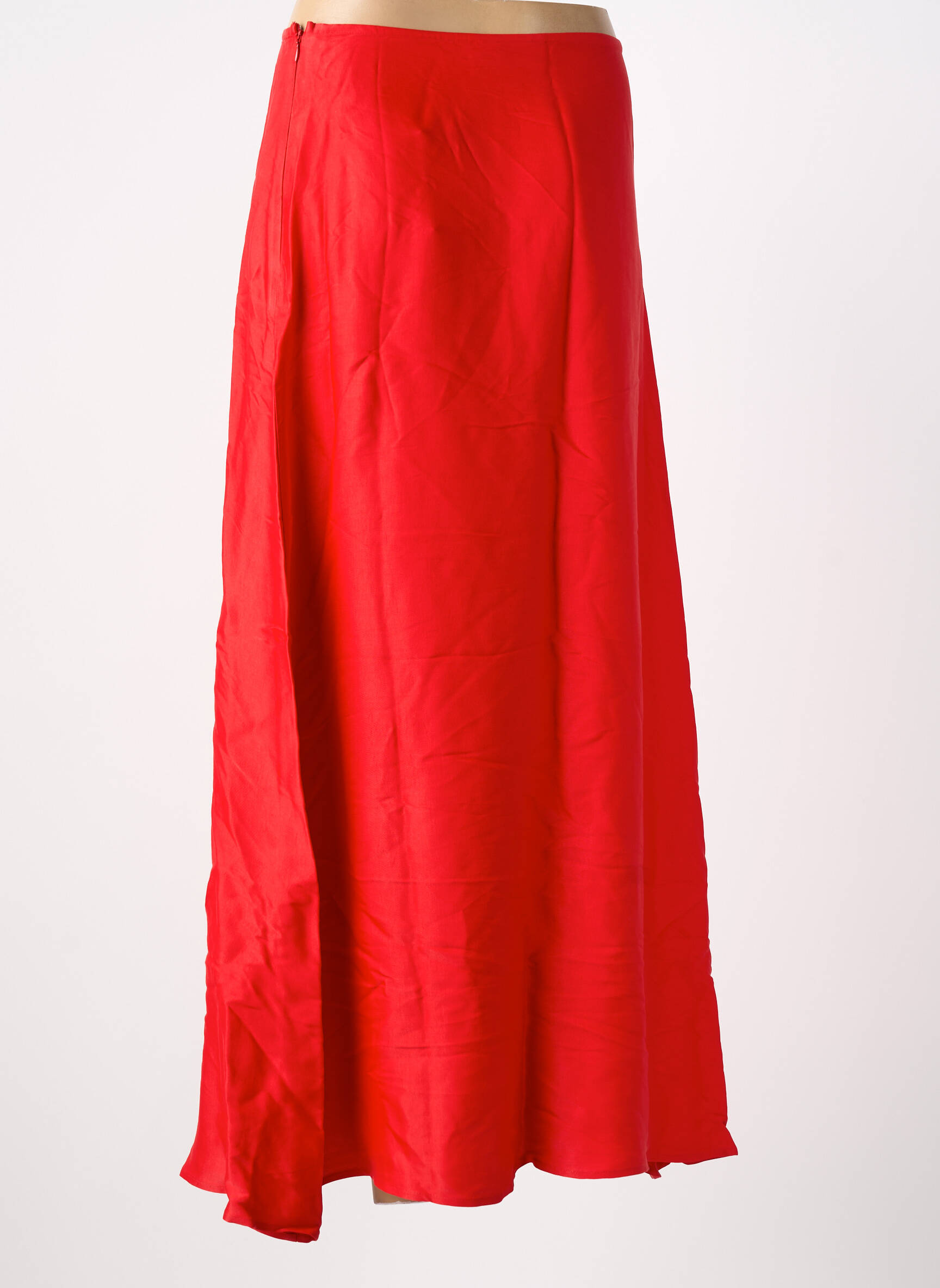 Ilgas sijonas sklandi forma raudona PIECES moteris