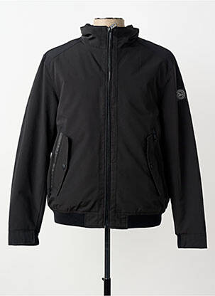 Pūkinė striukė kišenės be gobtuvų juodas S4 JACKETS vyras