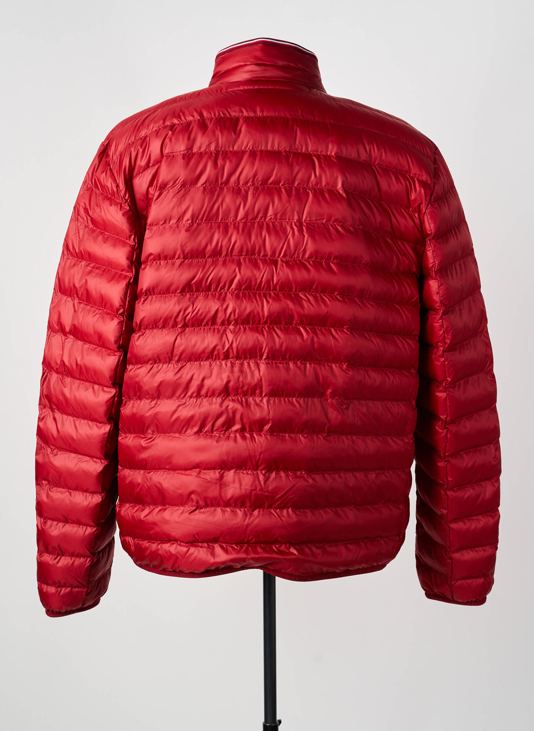 Pūkinė striukė ilgos rankovės be gobtuvų raudona TOMMY HILFIGER vyras