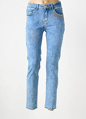 Lieknos džinsai tamprumas normala dydis mėlyna FASHION JEANS moteris
