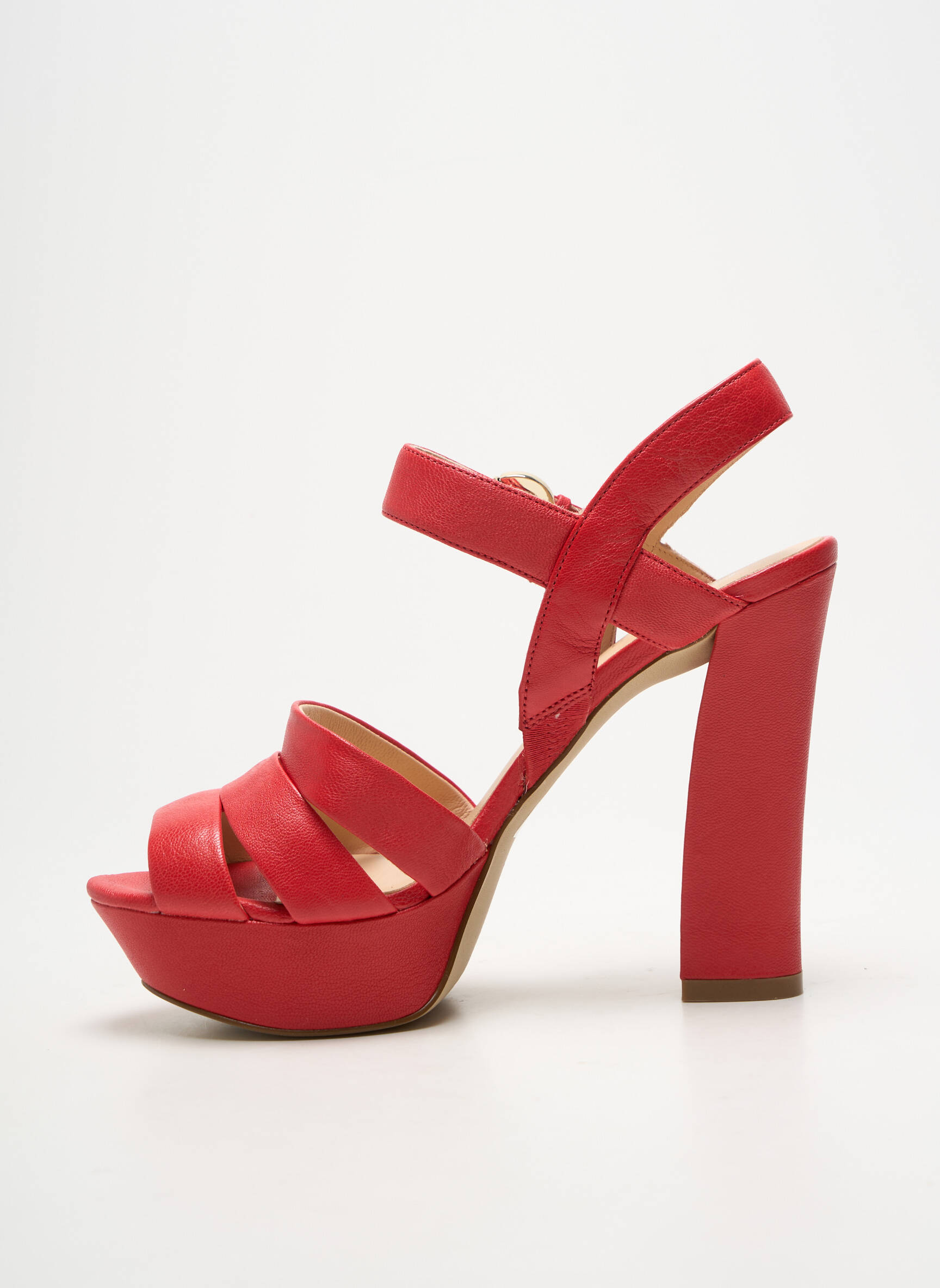 Sandalai/nu pėdos užsegimas su kaklo detalėmis 10 cm ir daugiau aukštakulniai raudona GUESS moteris