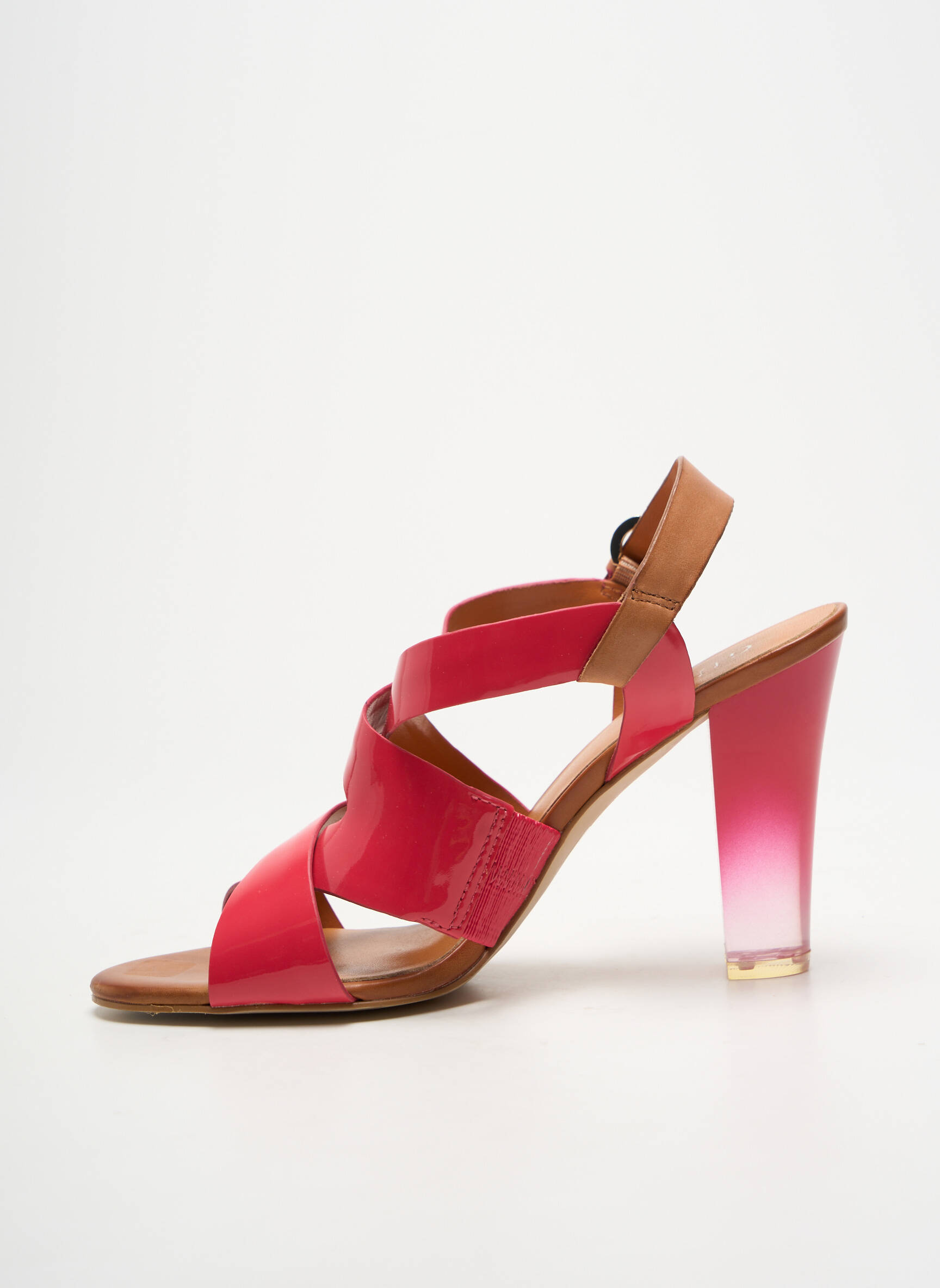 Sandalai/nu pėdos lygus medžiaga 10 cm ir daugiau aukštakulniai rožinė GUESS moteris