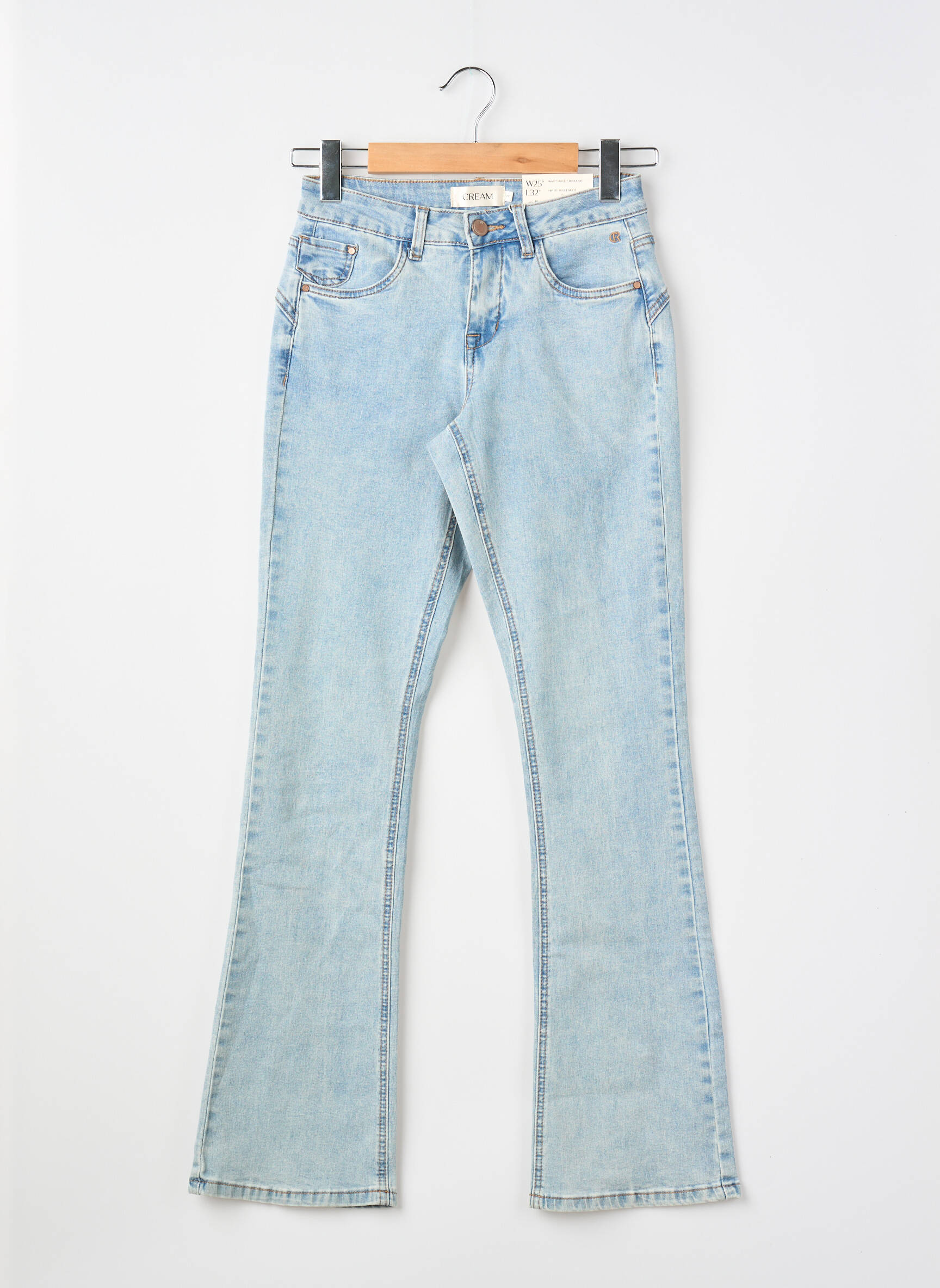 Bootcut džinsai tamprumas maža dydžio mėlyna CREAM moteris