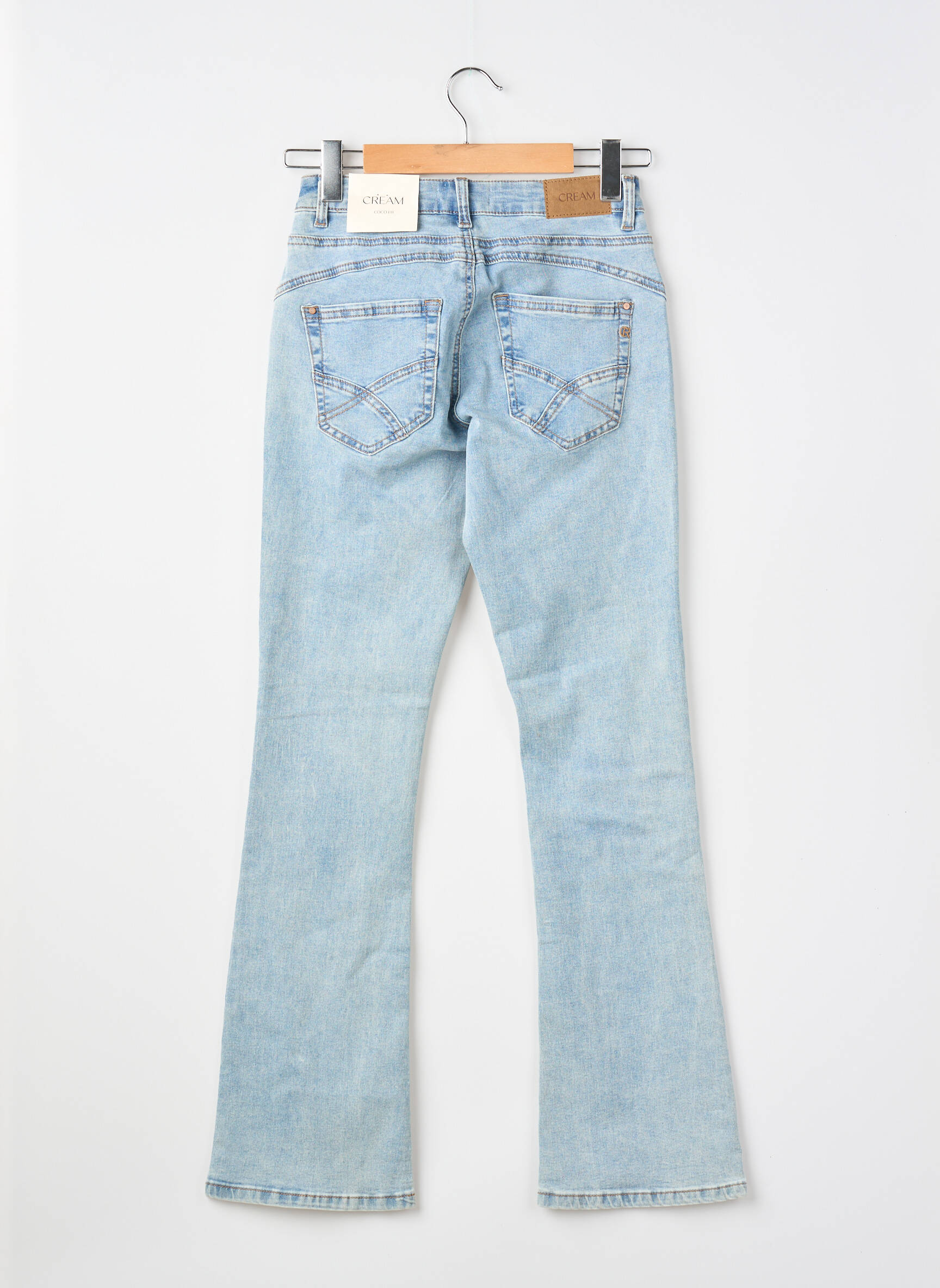 Bootcut džinsai tamprumas maža dydžio mėlyna CREAM moteris