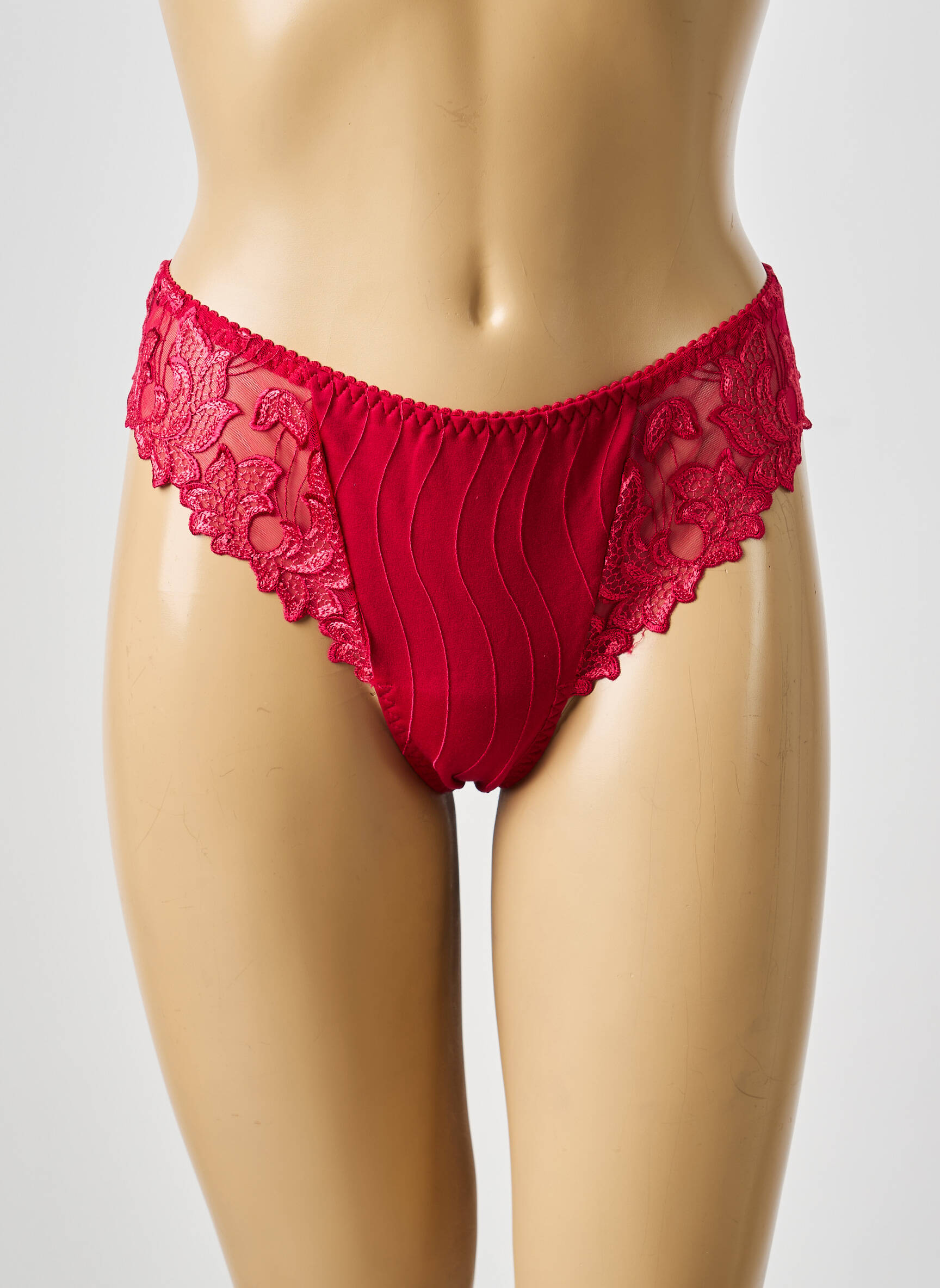 Tanga permatomas tiulis raudona PRIMADONNA moteris
