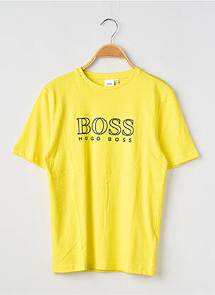 T-marškinys tamprumas trumpas rankovės geltona HUGO BOSS berniukas
