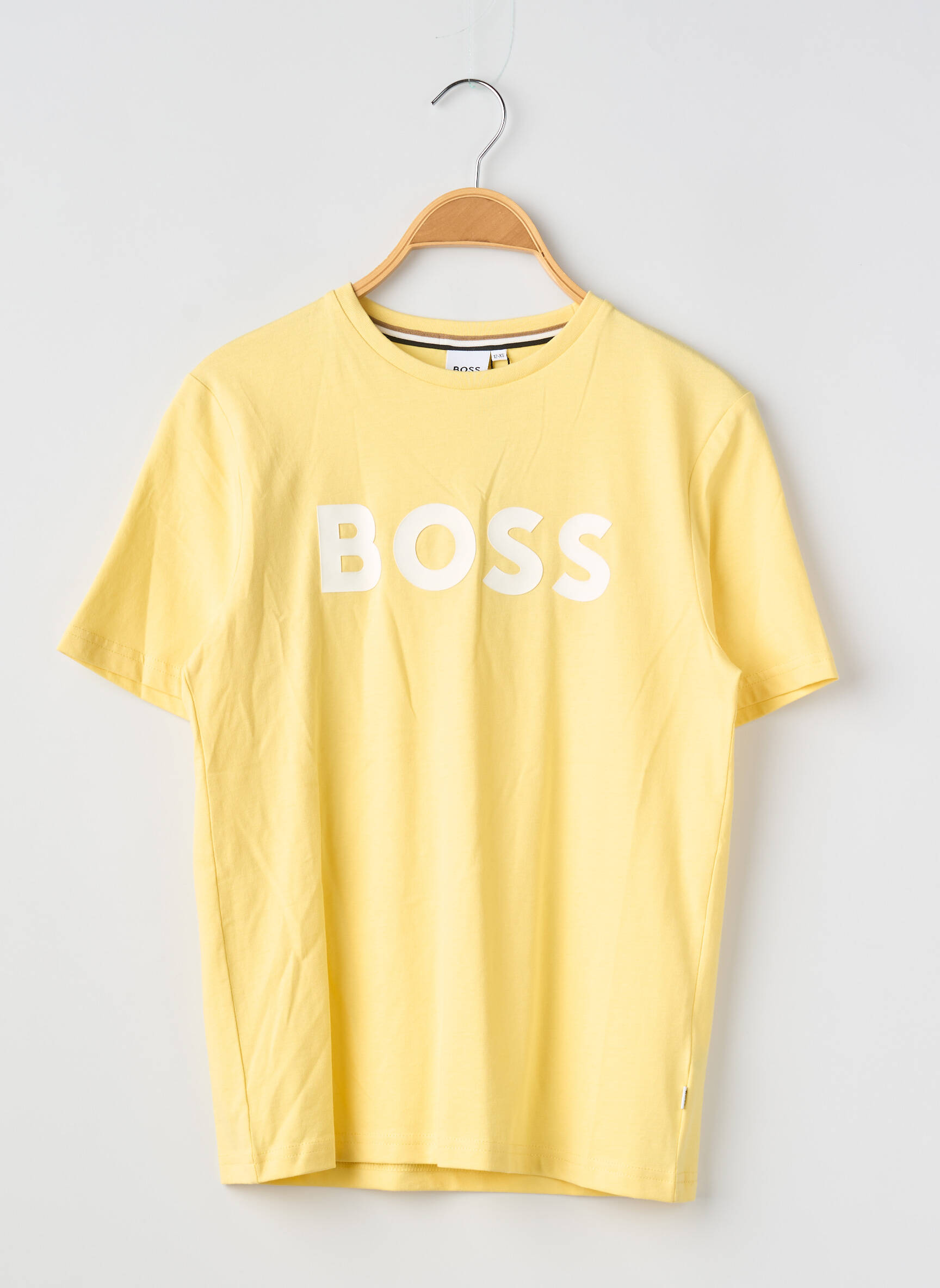 T-marškinys tamprumas trumpas rankovės geltona HUGO BOSS berniukas