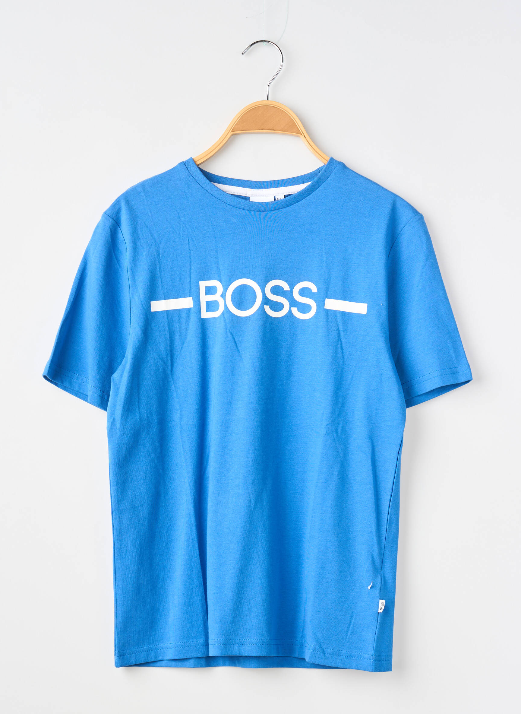 T-marškinys tamprumas trumpas rankovės mėlyna HUGO BOSS berniukas
