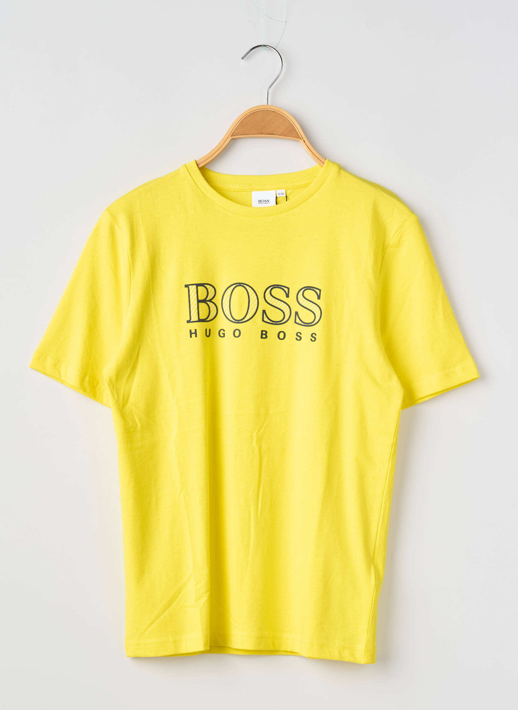 T-marškinys tamprumas trumpas rankovės geltona HUGO BOSS berniukas
