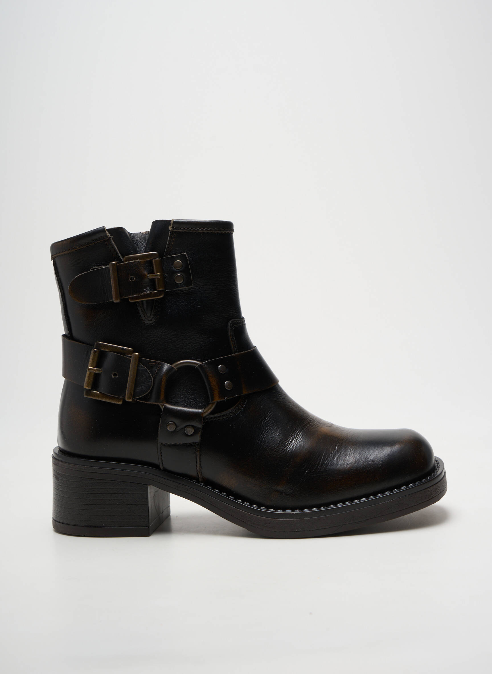 Batai/botai satino audinys kulnas nuo 4 iki 6 cm rudas GOODSTEP moteris