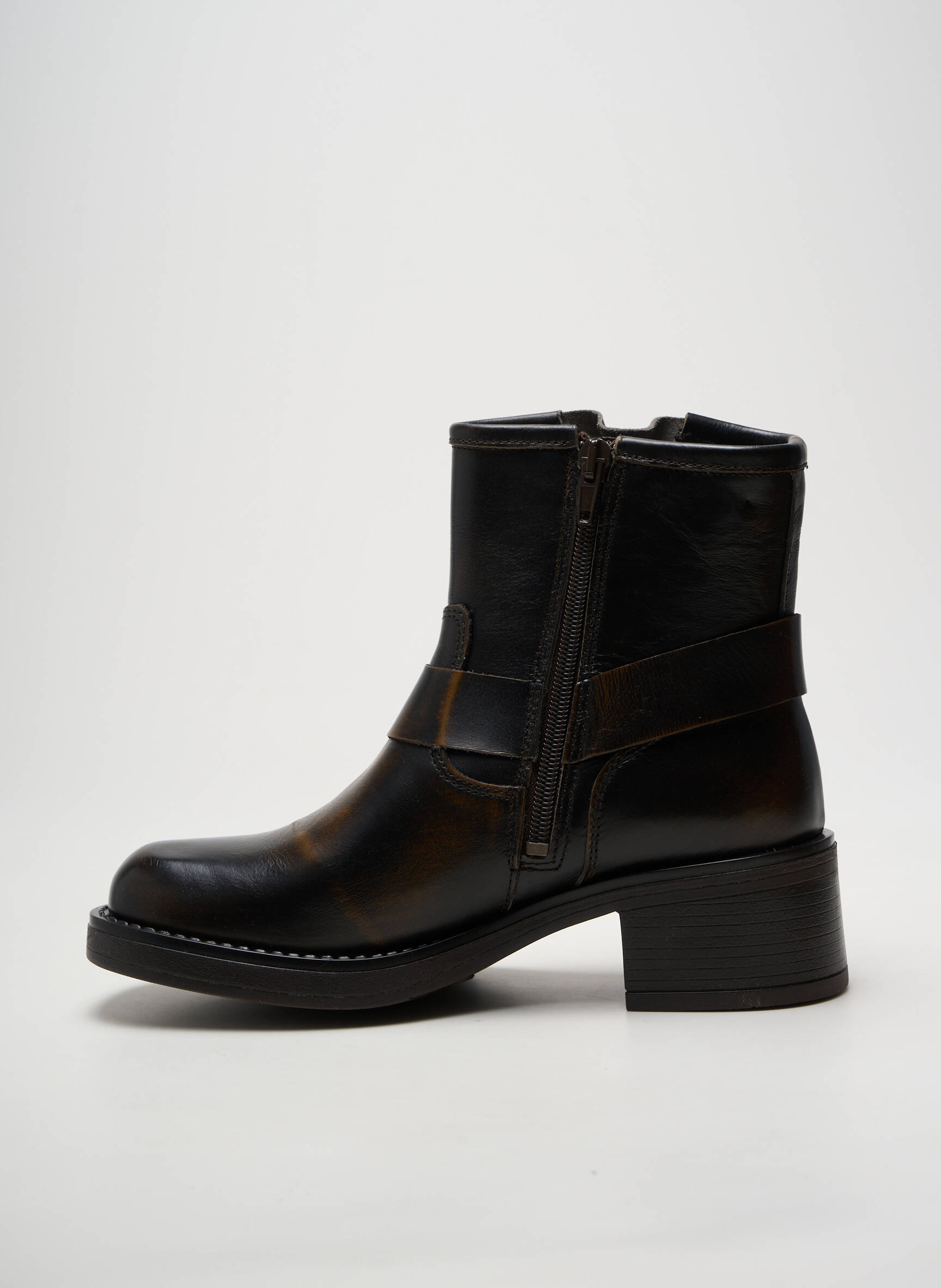 Batai/botai satino audinys kulnas nuo 4 iki 6 cm rudas GOODSTEP moteris