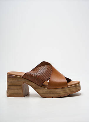 Mule/sabotai pusiau kompensuotas kulnas nuo 7 iki 9 cm rudas PAULA URBAN moteris