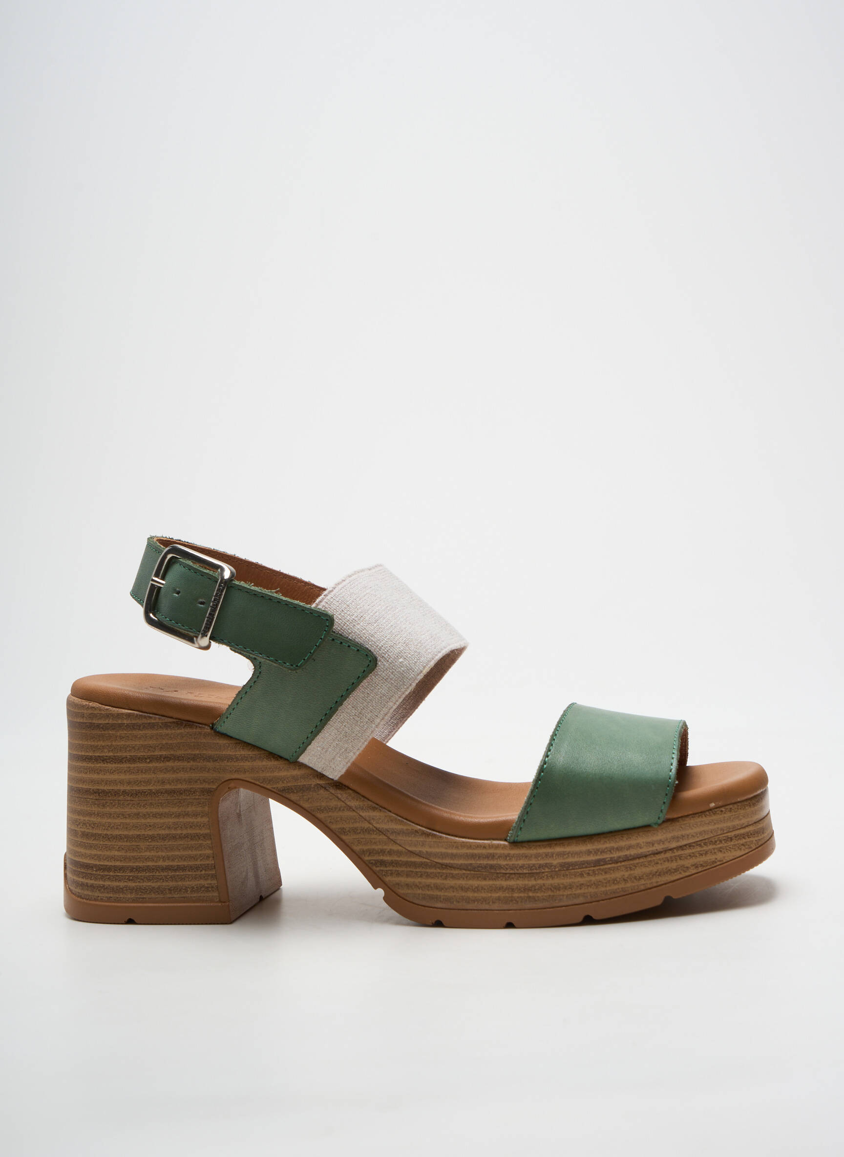 Sandalai/nu pėdos užsegimas kilpa(s) kulnas nuo 7 iki 9 cm žalias PAULA URBAN moteris