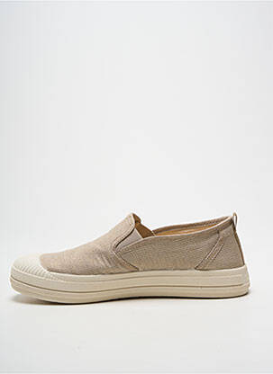 Slip-on batai satino audinys plokščias kulnas iki 3 cm auksas PATAUGAS moteris