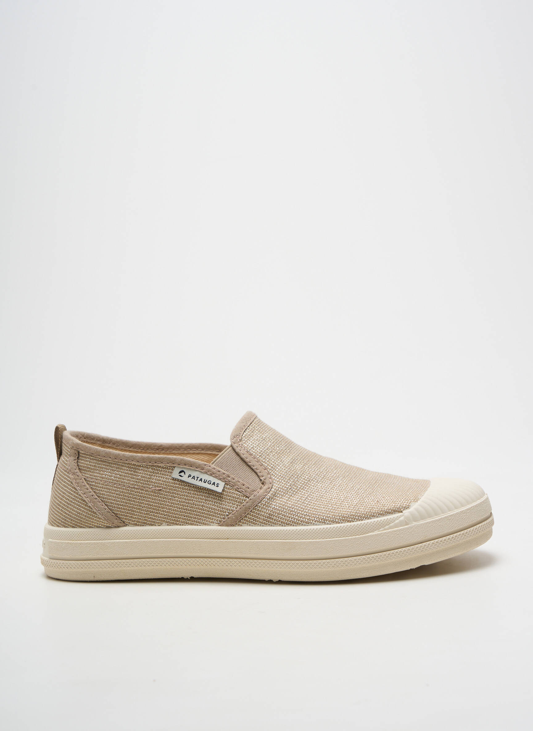 Slip-on batai satino audinys plokščias kulnas iki 3 cm auksas PATAUGAS moteris