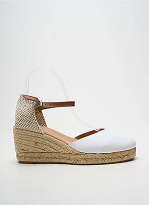 Espadrilės apvalus mygtukas kulnas nuo 7 iki 9 cm baltas PINAZ moteris