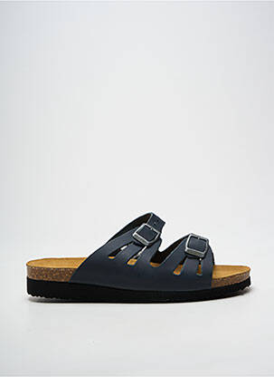 Mule/sabotai atvira pabaiga plokščias kulnas iki 3 cm mėlyna SANTAFE moteris