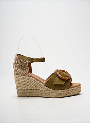 Espadrilės užsegimas su kaklo detalėmis kulnas nuo 7 iki 9 cm žalias LOLA CANALES moteris