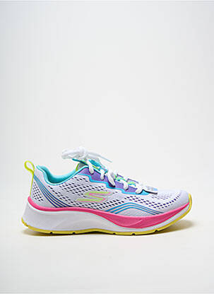 Bėgimo bateliai šnervių uždarymas apvalus mygtukas baltas SKECHERS mergina