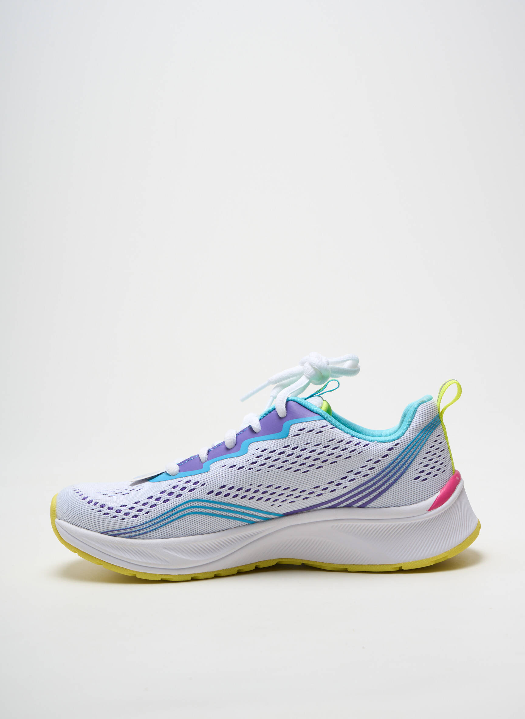 Bėgimo bateliai šnervių uždarymas apvalus mygtukas baltas SKECHERS mergina