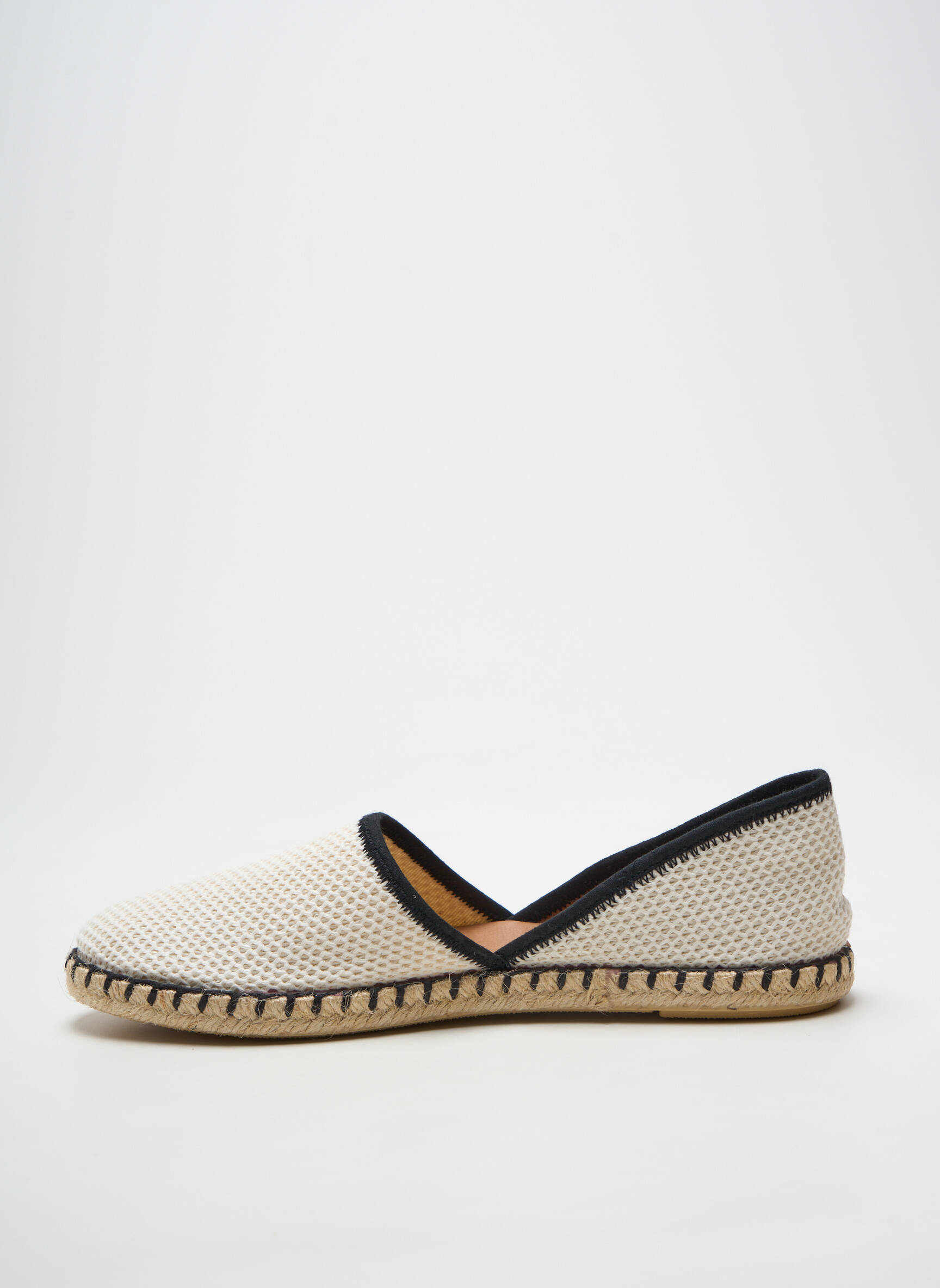 Espadrilės apvalus mygtukas plokščias kulnas iki 3 cm bežinis VERBENAS moteris