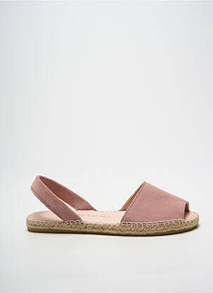 Espadrilės atvira pabaiga plokščias kulnas iki 3 cm rožinė MACARENA moteris
