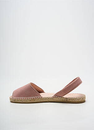 Espadrilės atvira pabaiga plokščias kulnas iki 3 cm rožinė MACARENA moteris