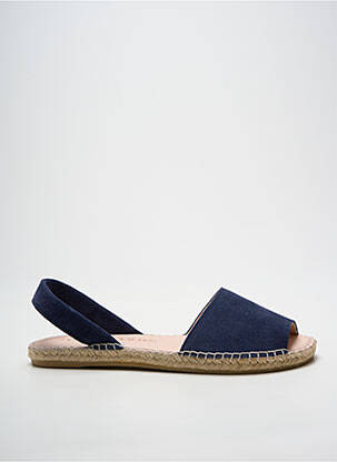 Espadrilės atvira pabaiga plokščias kulnas iki 3 cm tamsiai mėlyna MACARENA moteris