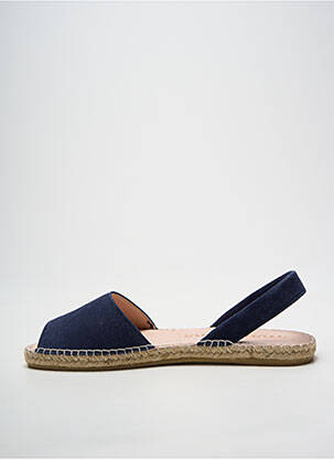 Espadrilės atvira pabaiga plokščias kulnas iki 3 cm tamsiai mėlyna MACARENA moteris