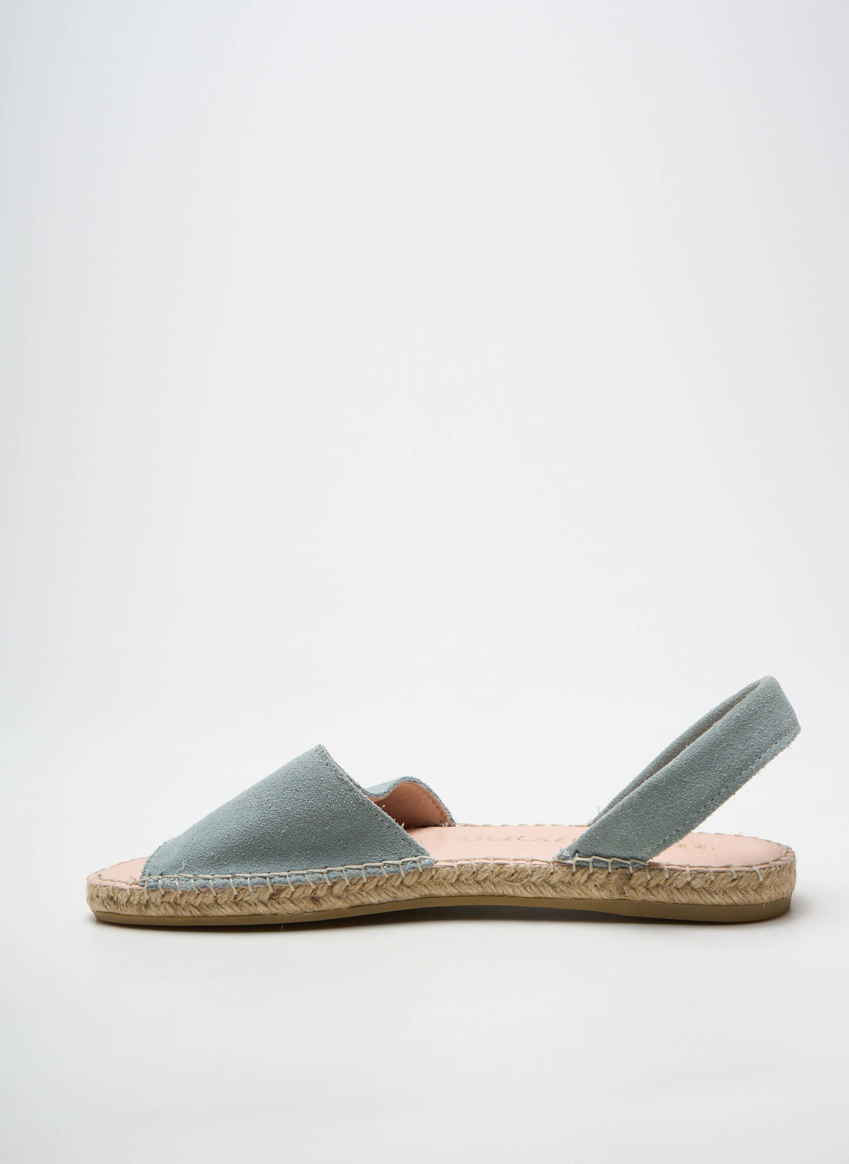 Espadrilės atvira pabaiga plokščias kulnas iki 3 cm mėlyna MACARENA moteris